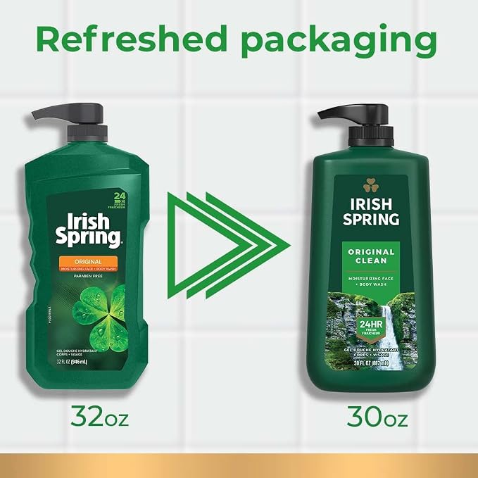 Irish Spring Original Clean Body Wash, 30 Oz Pump - Image 2