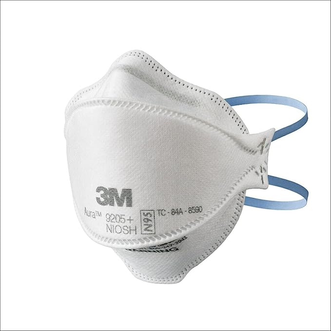 3M Aura Particulate Respirator 9205+ N95, Lightweight, 3 Panel Designed Helps - Image 10