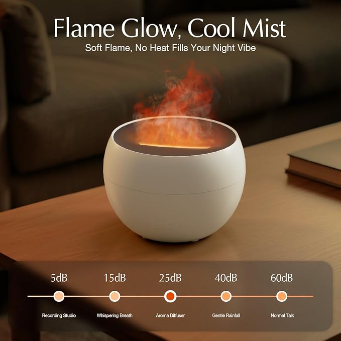 SALKING Essential Oil Diffuser, Fireplace Fire Flame Aromatherapy Diffuser - Image 4