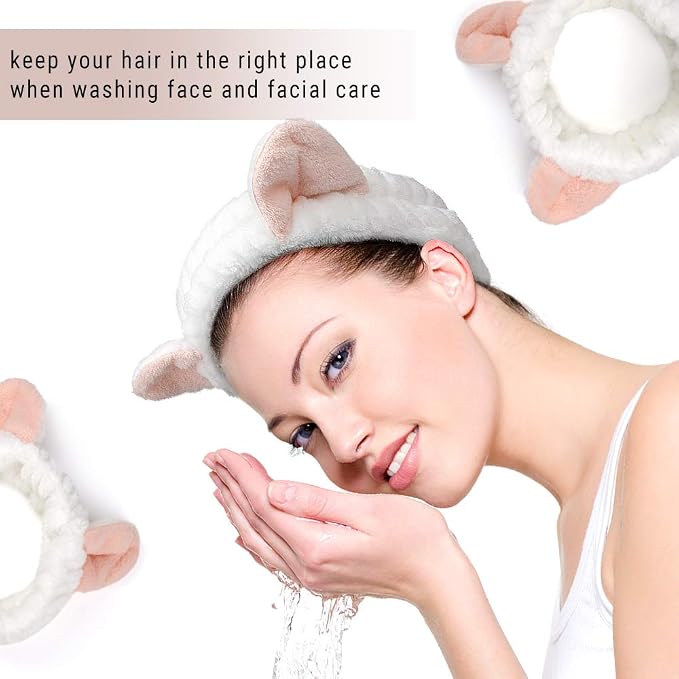 AHONEY Makeup Spa Headband Face Wash Headband - Image 3