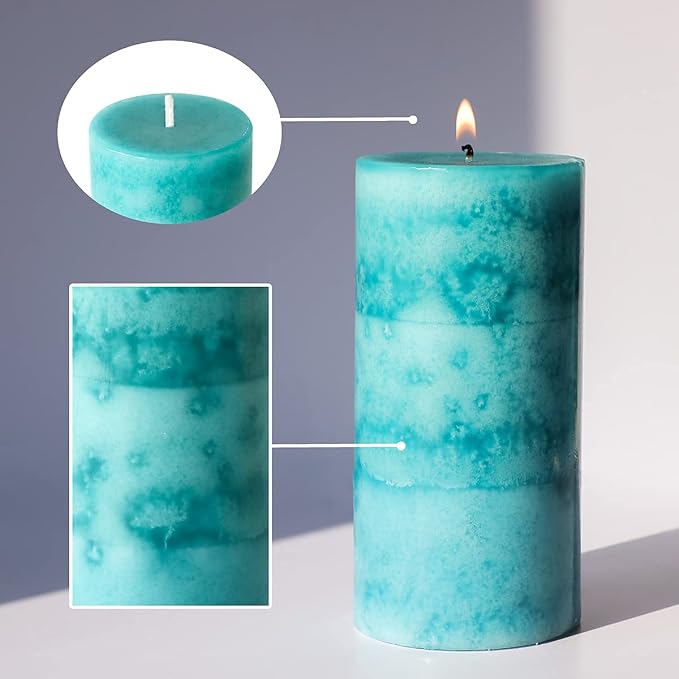Pillar Candles Ocean Breeze Scented 3x6 inch Long-Lasting Clean Burning Candle - Image 5