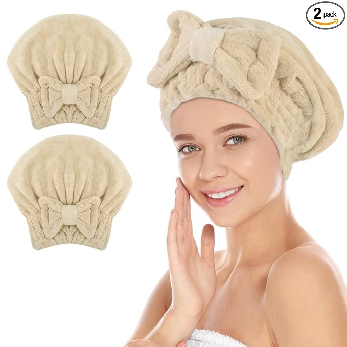 SUNLAND Large Microfiber Hair Drying Caps by SUNLAND