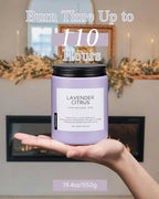 M&SENSE Lavender Citrus Candles, 19.4oz 110H Burn Time Large Natural Soy Candles - Image 4