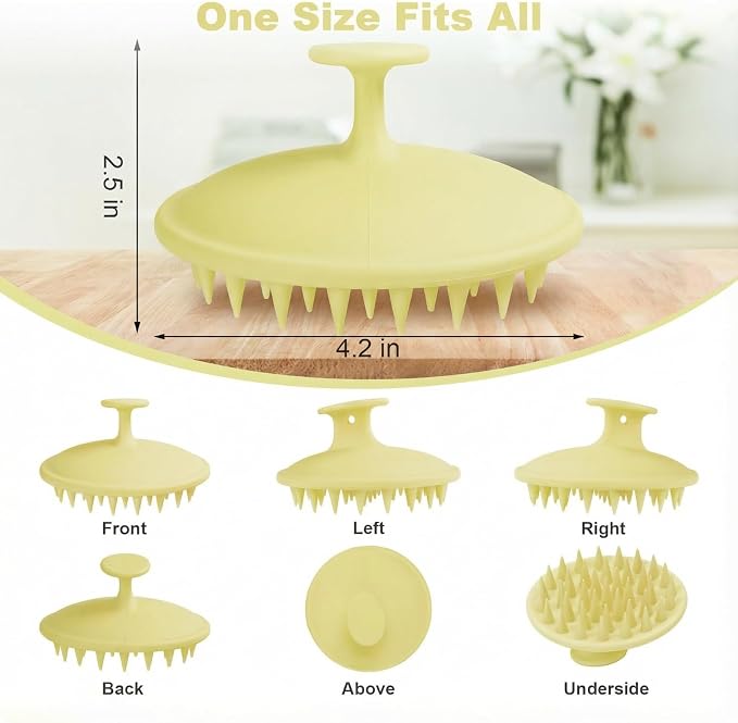 Silicone Scalp Massager Shampoo Brush, Scalp Brush - Image 2