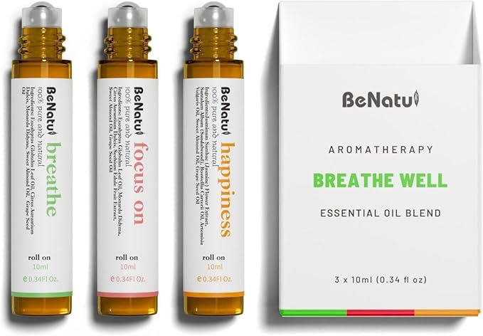 Benatu Essential Oil Blends Set, Natural Aromatherapy Roll On - Image 6