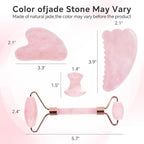 Jade Roller & Gua Sha Set for Face – 4PCS Natural Facial Massage Tools Kit - Image 8
