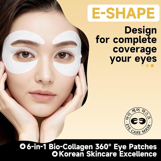 8 Pairs 5% PDRN Under Eye Patches, 6-in-1 Bio-Collagen 360° Eye Patches - Image 2