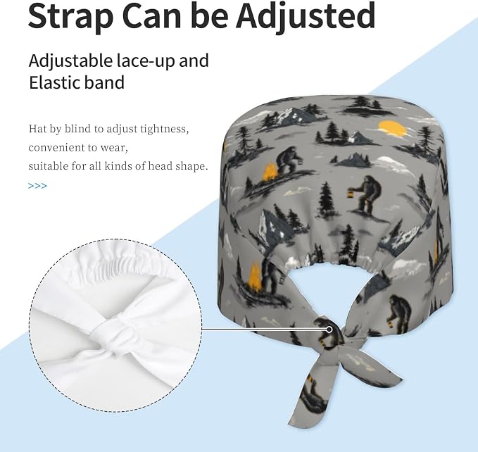 Alligator Ice Cream Working Cap, Scrub Cap - Image 4