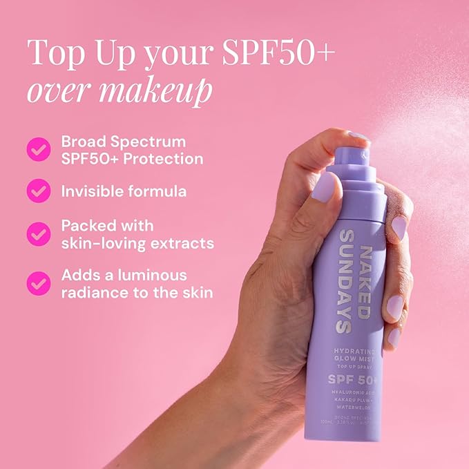 Naked Sundays SPF 50 Hydrating Glow Face Mist - Image 2