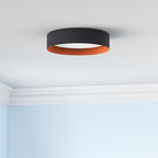 Bargeni Flush Mount Ceiling Light, 13 inch Ceiling Light Fixtures, Matte Black - Image 2