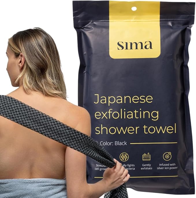 Sima Brand Exfoliating Washcloth Face & Body Scrub Towel by SimaBrand
