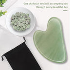 Gua Sha Facial Tools, Natural Jade Guasha Tool - Image 6