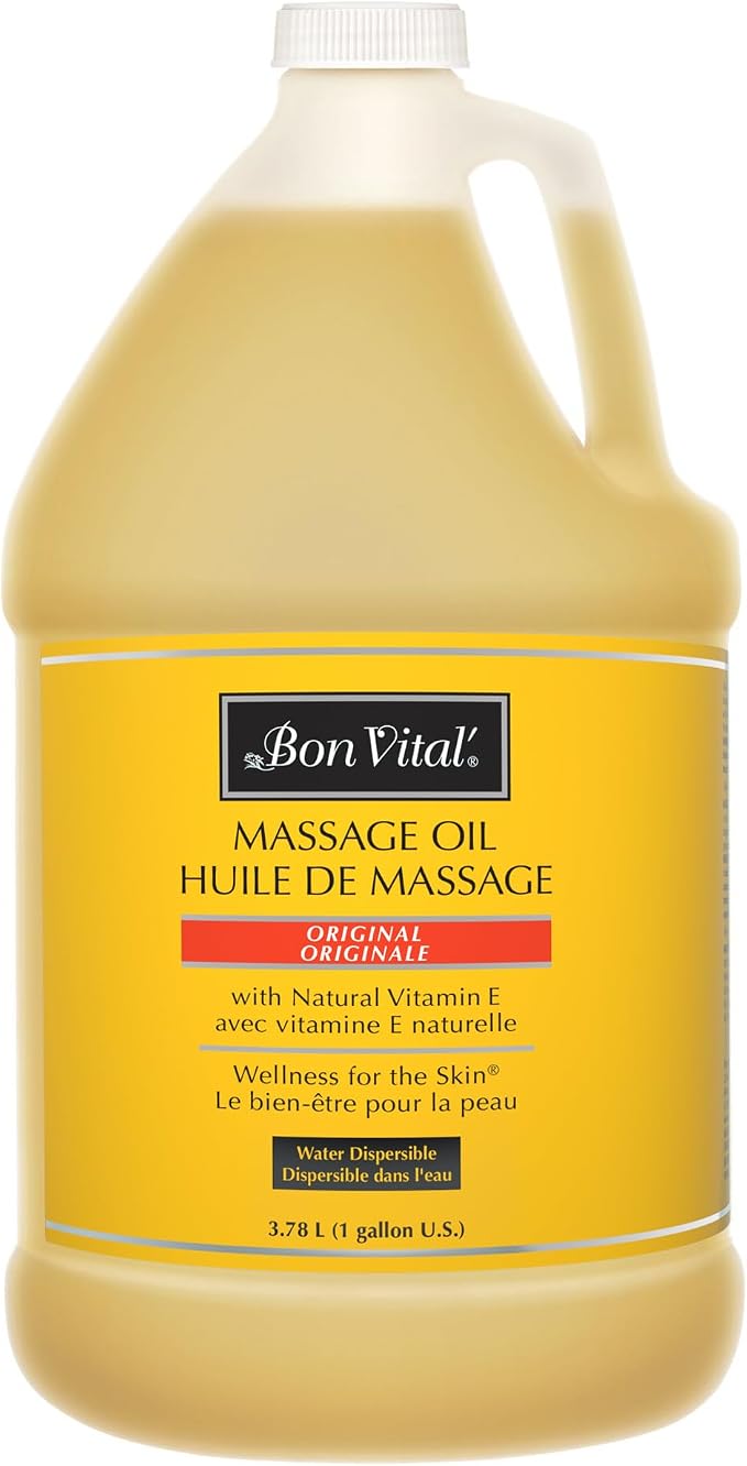Bon Vital' Original Massage Oil, 1 Gallon Unscented Professional Massage Oil by BonVital