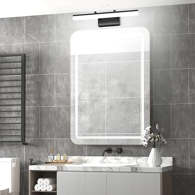 Aipsun 19.7 inch Modern Black Vanity Light Adjustable LED Bathroom Light - Image 3