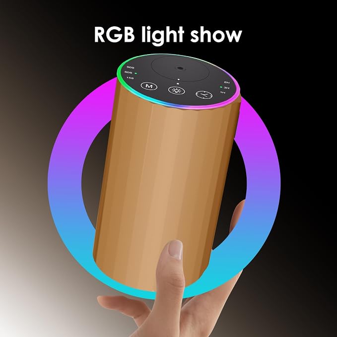 Waterless Essential Oil Diffuser, 7 Colors LED Light, Battery Powered Mini - Image 5