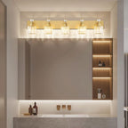 PRESDE 5-Crystal Bathroom Vanity Light Modern Gold Bathroom Lights Fixtures - Image 2