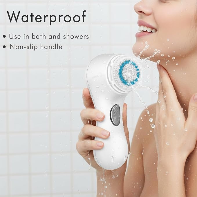 Microtree Electric Facial Cleansing Brush, Ultrasonic Vibrating Face Brush - Image 5