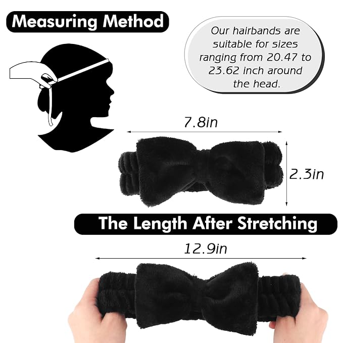 Zkptops 6Pcs Spa Headband for Washing Face Wristbands Set Women Bubble Makeup - Image 5