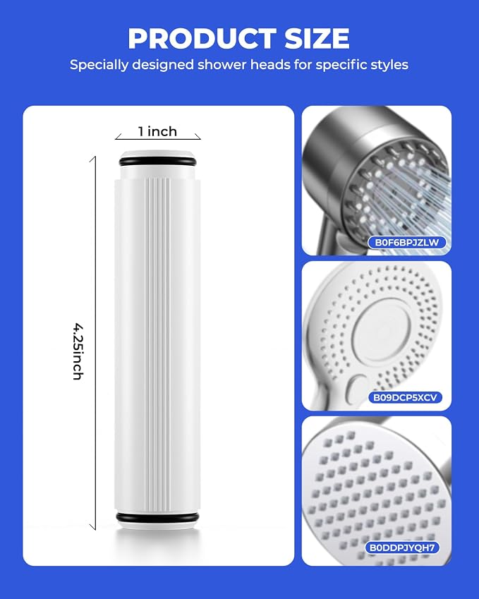 4 Pack Shower Head Filter Replacement Compatible - Image 2