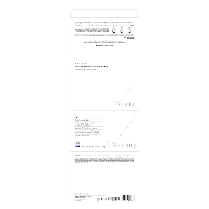 VT COSMETICS TX Toning Daily Mask 30 Sheets, Tranexamic Acid, Niacinamide - Image 7