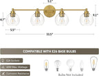 VONLUCE Bathroom Light Fixtures, 4-Light Vanity Light - Image 5