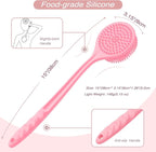 Manmihealth Silicone Back Scrubber & Bath Glove & Face Brush Set, - Image 2