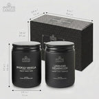 Mens Candle 2 x 8oz Pack Smoked Vanilla and Lavender Cedarwood Scents - Image 3