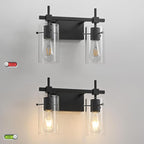 SOLFART Vintage 2 Lights Bathroom Light Fixtures Wall Sconces Black Vanity - Image 4