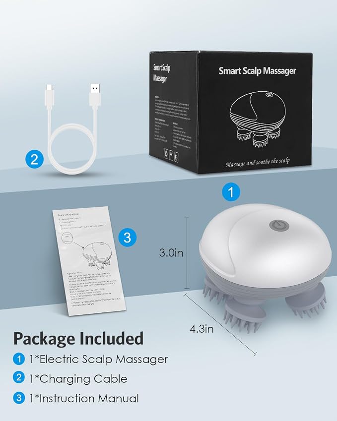 AMIR Upgraded Electric Scalp Massager, Portable Head Massager - Image 7