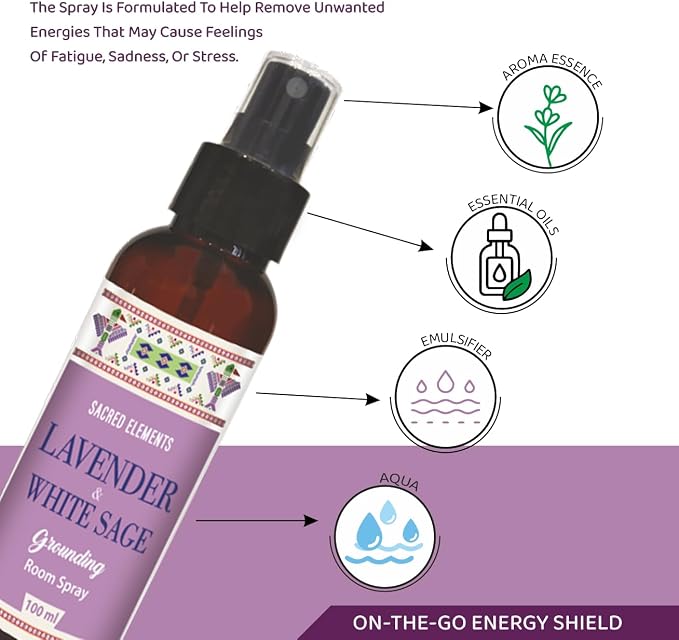 Sacred Element's Lavendra And White Room Spray | Natural Purifying Mist - Image 3