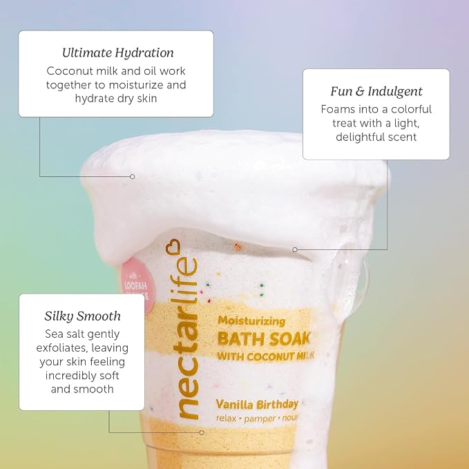 Coconut Milk Bath Soak, Salt Bath, Bubble Bath, Natural Detox Foaming Body Soak - Image 2