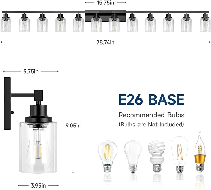 12 Light Bathroom Light Fixtures, Living Room - Image 3
