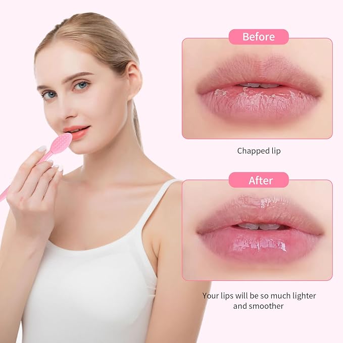 MSQ 3PCS Lip Scrub Brush, Double-end Silicone Nose Clean Brush Lip Exfoliating - Image 7