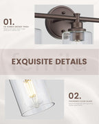 FEMILA 32" Bathroom Light Fixtures, Oil Rubbed Bronze Vanity Light, 5 Light - Image 6