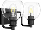 Tipace 2 Lights Industrial Bathroom Vanity Light Fixtures Over Mirror Black - Image 9