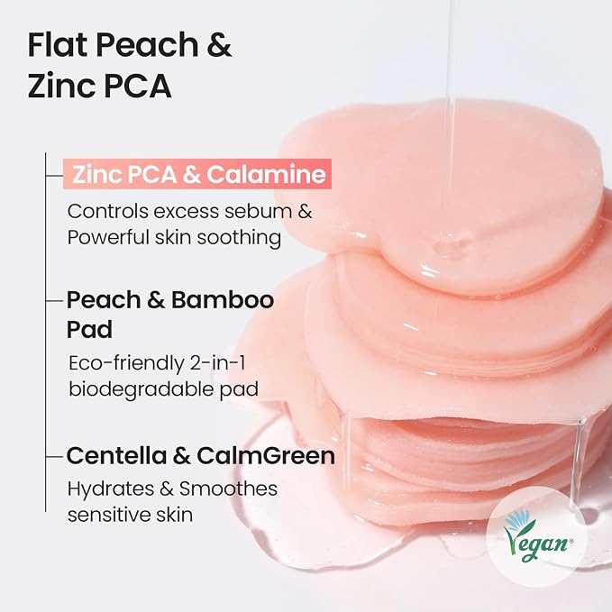 SKINFOOD Peach Cotton Zinc PCA Toner Pads, Korean Skincare - Image 4
