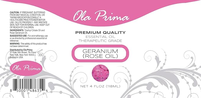 Ola Prima Rose Geranium Essential Oil - Image 2