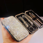 Bling Rhinestone Manicure Set Nail Clippers Pedicure Kit-8 Pieces, Stainless by Bestbling