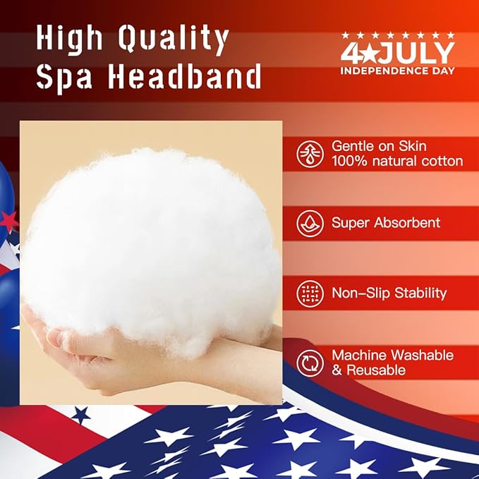 Beleki Spa Headband for Washing Face Wristband Set Sponge Makeup Skincare - Image 2