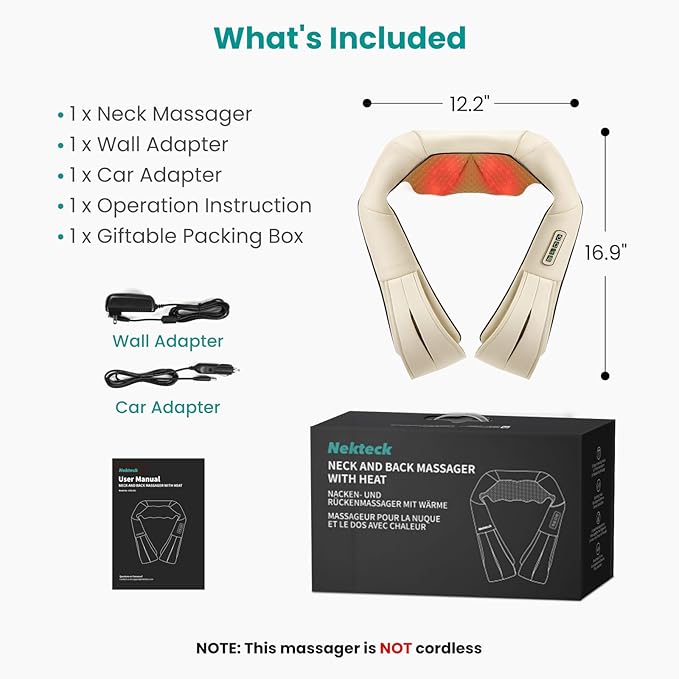 Nekteck Shiatsu Neck Massager - Image 9