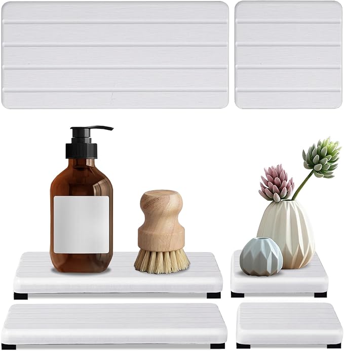 4PCS Stone Drying Tray for Bathroom Sink and Kitchen Counter, Fast Drying by Unknown