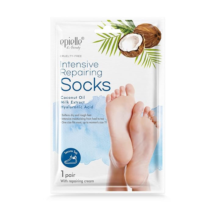 Epielle Assorted Foot Mask 5 Pairs, Deep Moisturizing Socks - Image 6