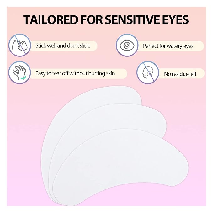 100 PCS Foam Eye Pads for Lash Extensions, 2.76" Under Eye Pads for Eyelash - Image 3