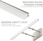Aipsun 24 inch Modern Brushed Nickel Vanity Light Adjustable Bathroom Light - Image 4