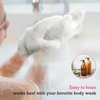 Evridwear Exfoliating Gloves for Shower, 100% Nylon Thick Soft Medium Heavy - Image 7