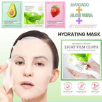 12PC Natural At-Home Spa Skincare Kit | Strawberry Aloe Vera Avocado Face Hand - Image 5