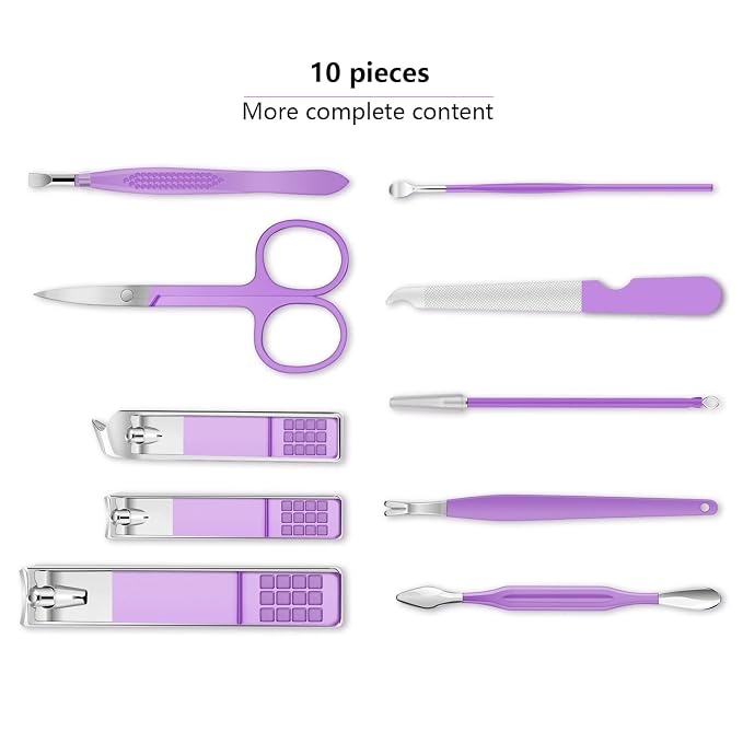 Manicure Set, Travel Mini Nail Clippers Kit Pedicure Care Tools - Image 2