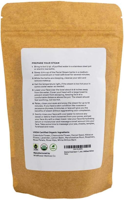 Botanical Facial Steam | 4 Steams | Organic Skin Care | All Skin Types | Cleanse - Image 2