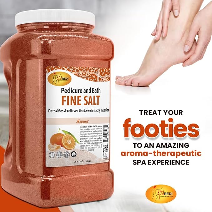 SPA REDI - Detox Foot Soak Pedicure and Bath Fine Salt, 128 Oz - Made - Image 4