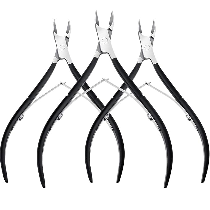 Mudder 3 Pack Black Cuticle Trimmer Nippers Cutter Tool Stainless Steel Nail by Mudder